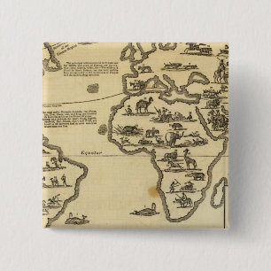 Animals World 2 Inch Square Button