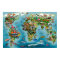 Animals World Map HUGE Poster