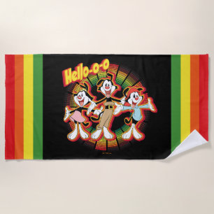 Animaniacs Hello-o-o Retro Equalizer Graphic Beach Towel