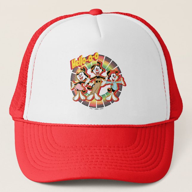 Animaniacs | Hello-o-o Retro Equalizer Graphic Trucker Hat (Front)