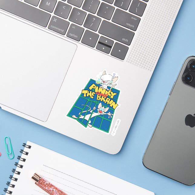 Animaniacs | Pinky and The Brain Cage Graphic (Laptop w/ iPhone)