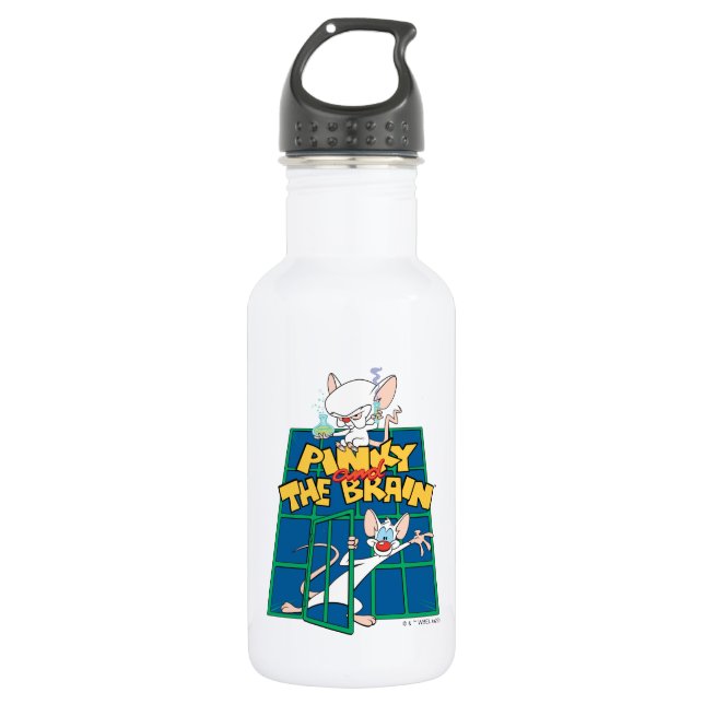 Animaniacs | Pinky and The Brain Cage Graphic 532 Ml Water Bottle (Front)