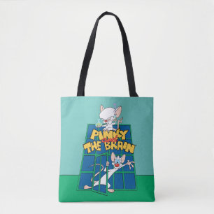 Animaniacs Pinky and The Brain Cage Graphic Tote Bag