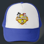 Animaniacs | Warner Brothers & Sister WB Shield Trucker Hat<br><div class="desc">Check out Yakko,  Wakko,  and Dot coming out of the Warner Bros. Shield!</div>