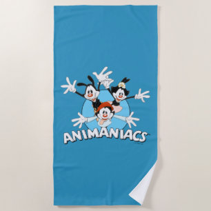 Animaniacs Warner Siblings Arms Wide Graphic Beach Towel