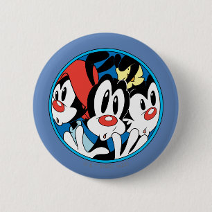 Animaniacs   Warner Siblings Circle Graphic 2 Inch Round Button