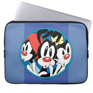 Animaniacs Warner Siblings Circle Graphic Laptop Sleeve