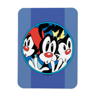 Animaniacs   Warner Siblings Circle Graphic Magnet