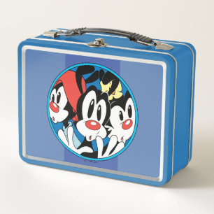 Animaniacs   Warner Siblings Circle Graphic Metal Lunch Box