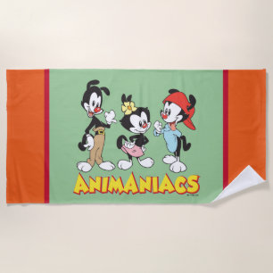 Animaniacs Yakko, Dot, and Wakko Standing Beach Towel