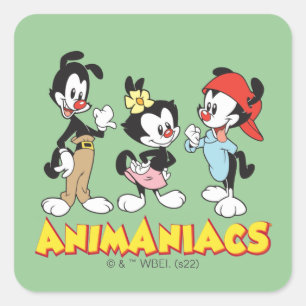 Animaniacs Yakko, Dot, and Wakko Standing Square Sticker