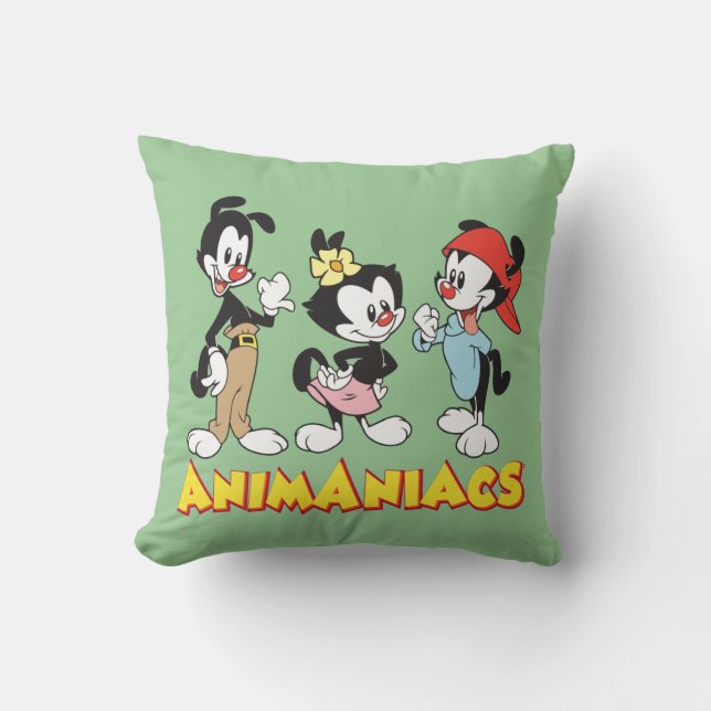 Animaniacs | Yakko, Dot, and Wakko Standing Throw Pillow (Front)