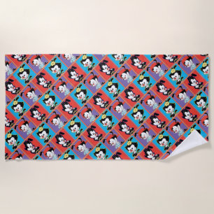 Animaniacs Yakko, Dot, & Wakko Panel Graphic Beach Towel
