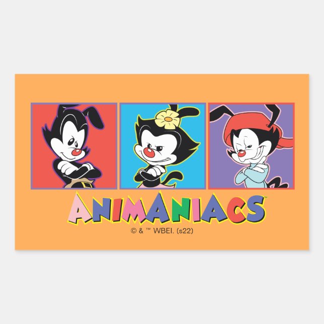 Animaniacs | Yakko, Dot, & Wakko Panel Graphic Sticker (Front)