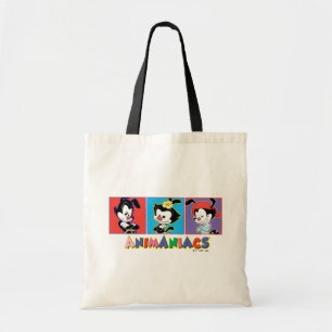 Animaniacs Yakko, Dot, & Wakko Panel Graphic Tote Bag