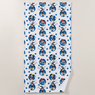 Animaniacs | Yakko, Wakko, & Dot Circle Pattern Beach Towel