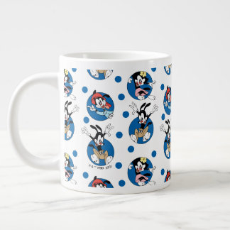 Animaniacs | Yakko, Wakko, & Dot Circle Pattern Large Coffee Mug