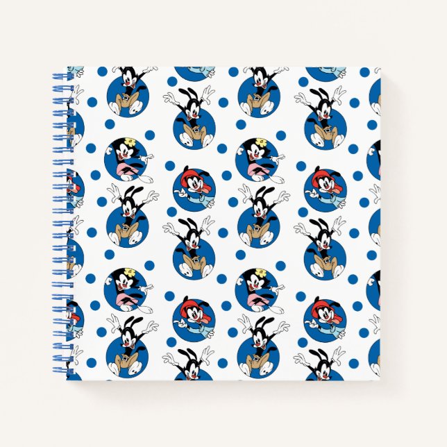 Animaniacs | Yakko, Wakko, & Dot Circle Pattern Notebook (Front)