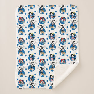 Animaniacs | Yakko, Wakko, & Dot Circle Pattern Sherpa Blanket