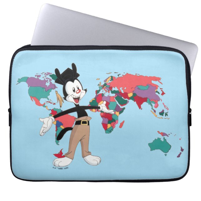 Animaniacs | Yakko's World Map Graphic Laptop Sleeve (Front)
