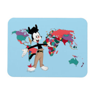 Animaniacs   Yakko's World Map Graphic Magnet