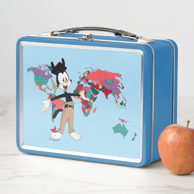 Animaniacs | Yakko's World Map Graphic Metal Lunch Box (In Situ)