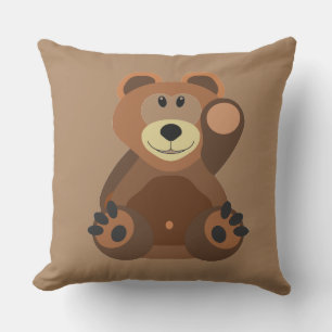 Animated Bear Outdoor Pillow