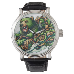 Animated Bears Riding a Green Car  Watch