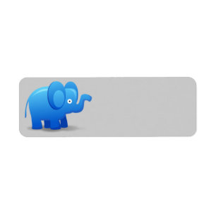 Animated Blue Elephant