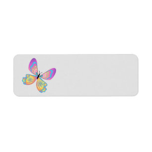 Animated Butterfly return address labe