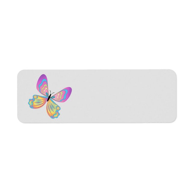 Animated Butterfly return address labe (Front)