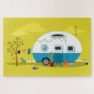 Animated Camping Trailer Jigsaw Puzzle