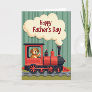 Animated Canine Fathers Day Wave Card