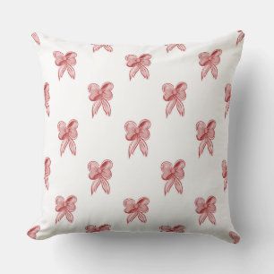 Animated Christmas bow Throw Pillow