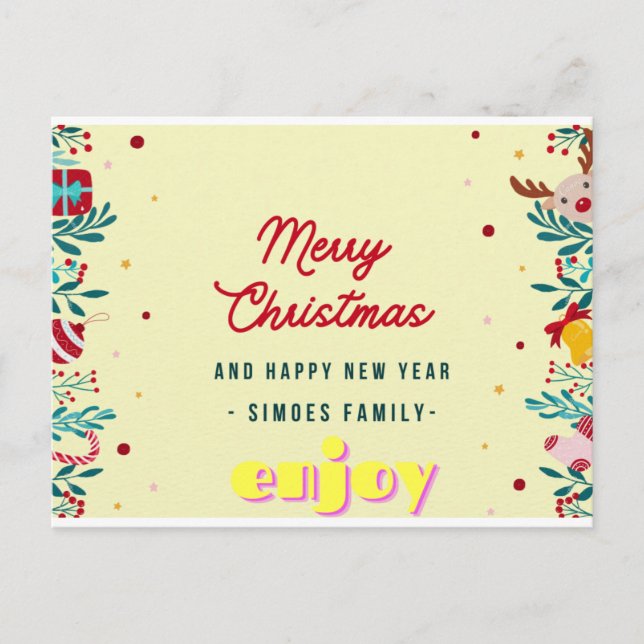 animated christmas invitations free card (Front)