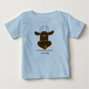 Animated Cow with Graphics Baby T-Shirt