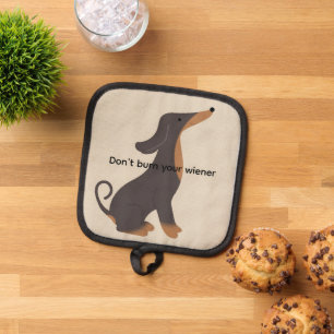 Animated Dachshund Pot Holder