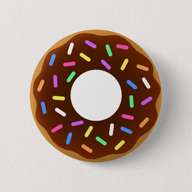 Animated Doughnut  Design 2 Inch Round Button (Front)