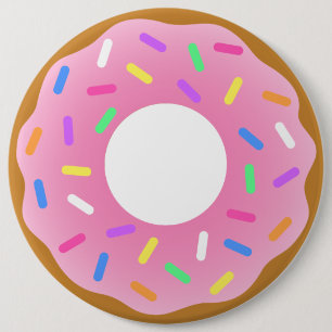 Animated Doughnuts 6 Inch Round Button