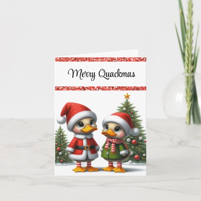 Animated Duck Christmas Card (Front)