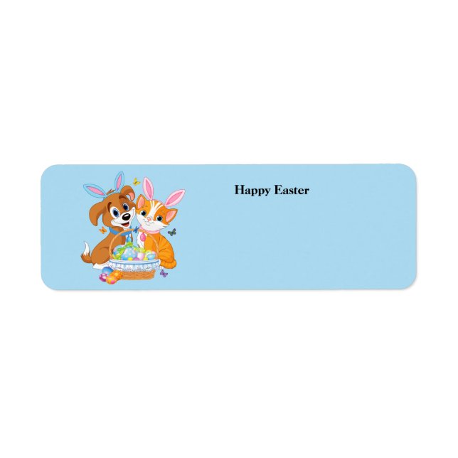 Animated Easter dog and cat background (Front)