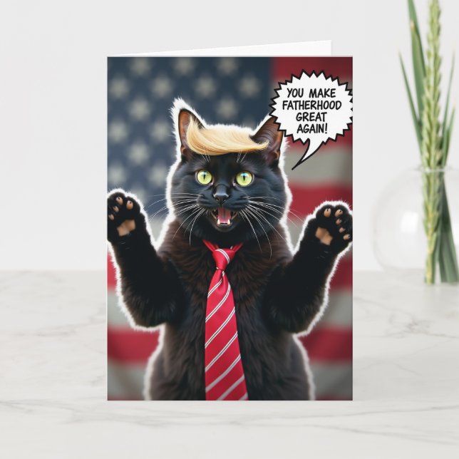 Animated Fatherhood Great Again Card (Front)