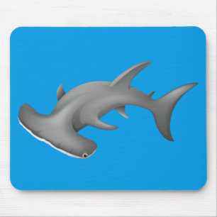 Animated Hammerhead Shark Mouse Pad