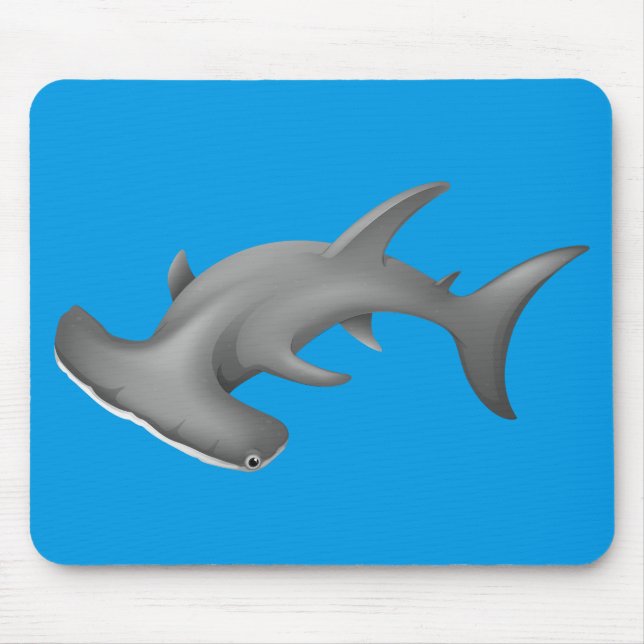 Animated Hammerhead Shark Mouse Pad (Front)