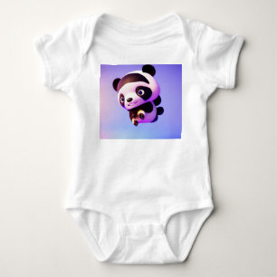 Animated Jumping Panda, Baby Bodysuit