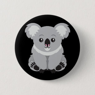 Animated Koala Bear 2 Inch Round Button