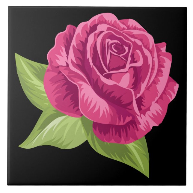 Animated Pink Rose Tile (Front)