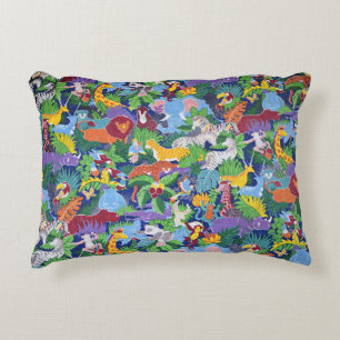Animated Safari Animals Accent Pillow