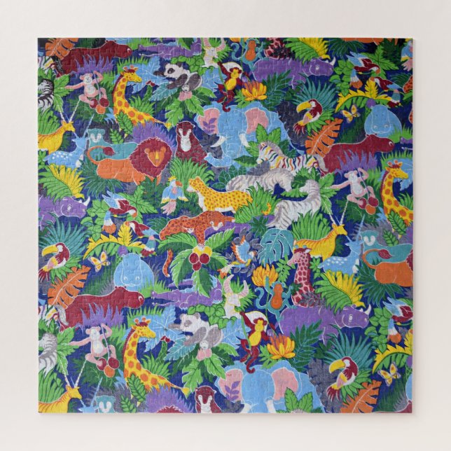 Animated Safari Animals Jigsaw Puzzle (Vertical)