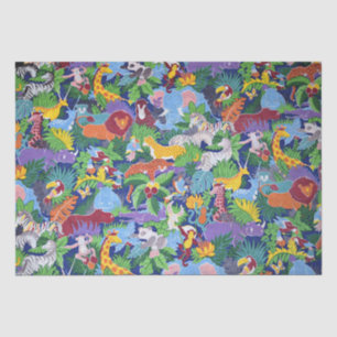 Animated Safari Animals Tissue Paper